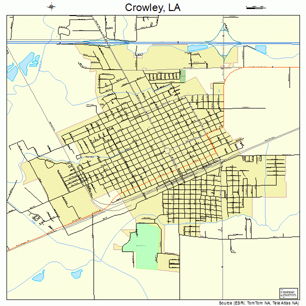 Crowley, LA street map