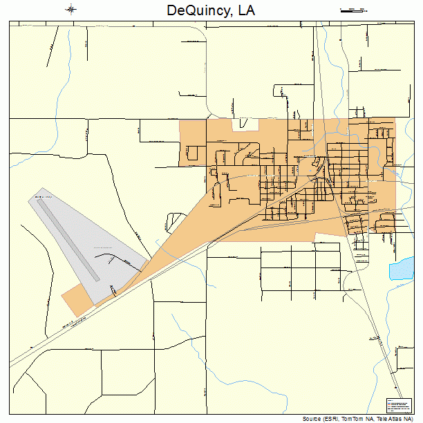 DeQuincy, LA street map