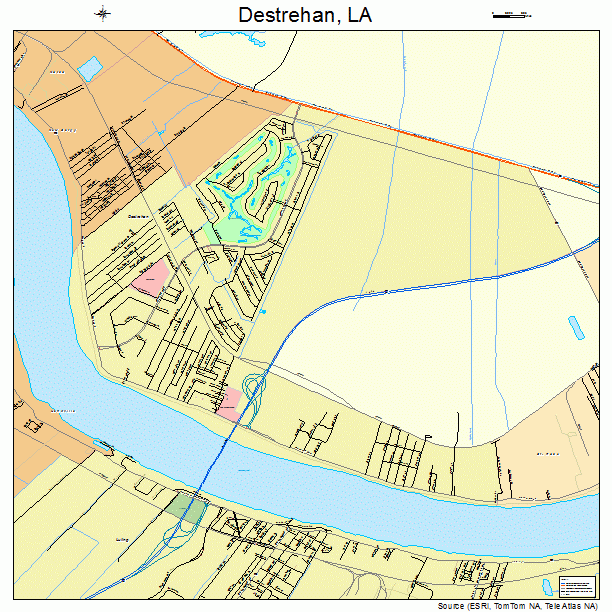 Destrehan, LA street map