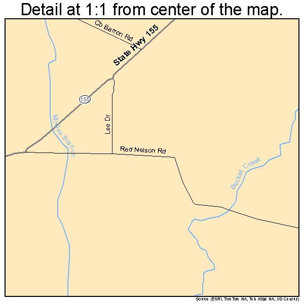 Ashland, Louisiana road map detail