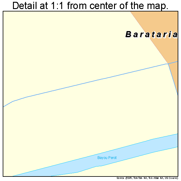 Barataria, Louisiana road map detail