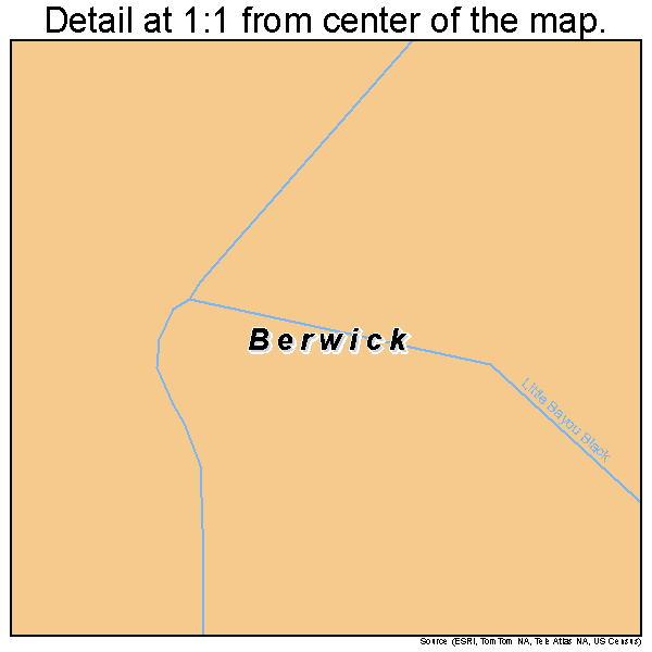 Berwick, Louisiana road map detail