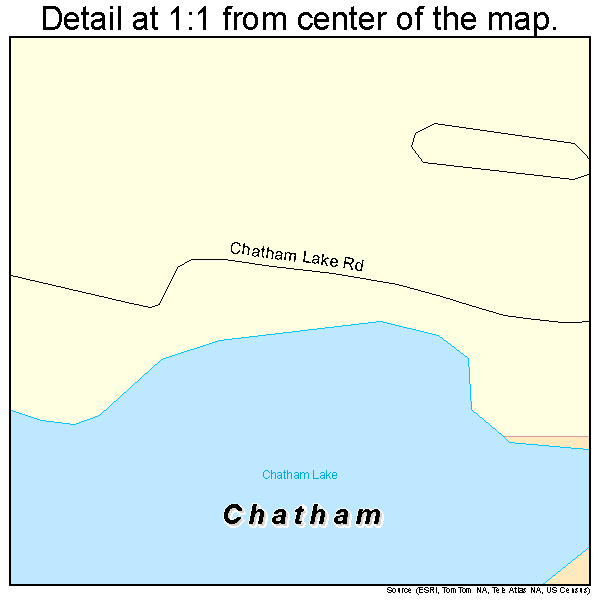 Chatham, Louisiana road map detail