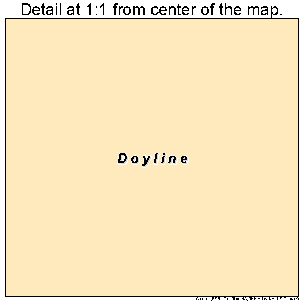 Doyline, Louisiana road map detail