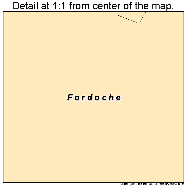 Fordoche, Louisiana road map detail