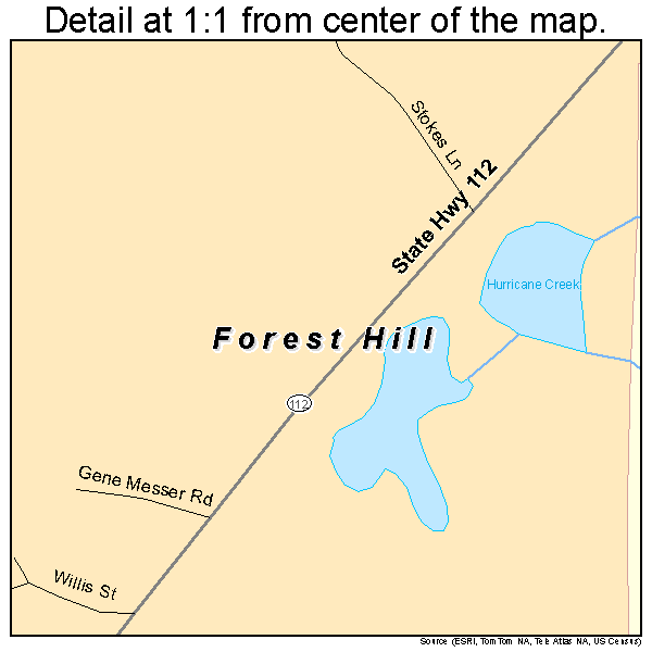 Forest Hill, Louisiana road map detail