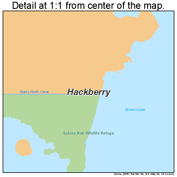 Hackberry, Louisiana road map detail
