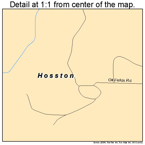 Hosston, Louisiana road map detail