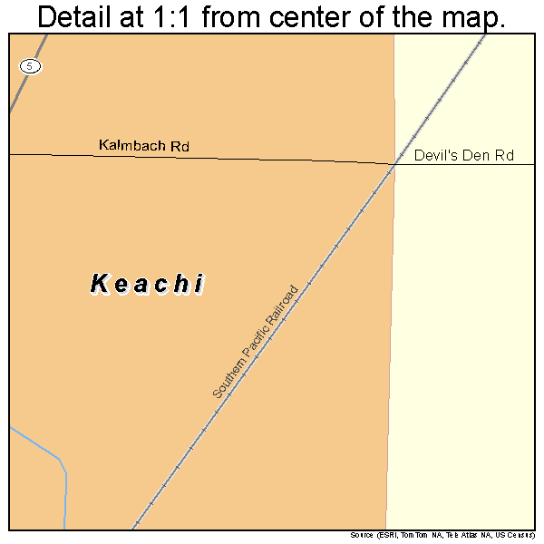 Keachi, Louisiana road map detail