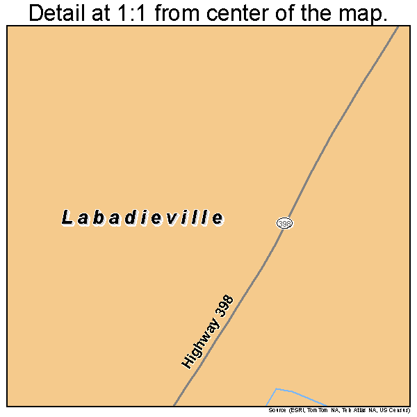 Labadieville, Louisiana road map detail