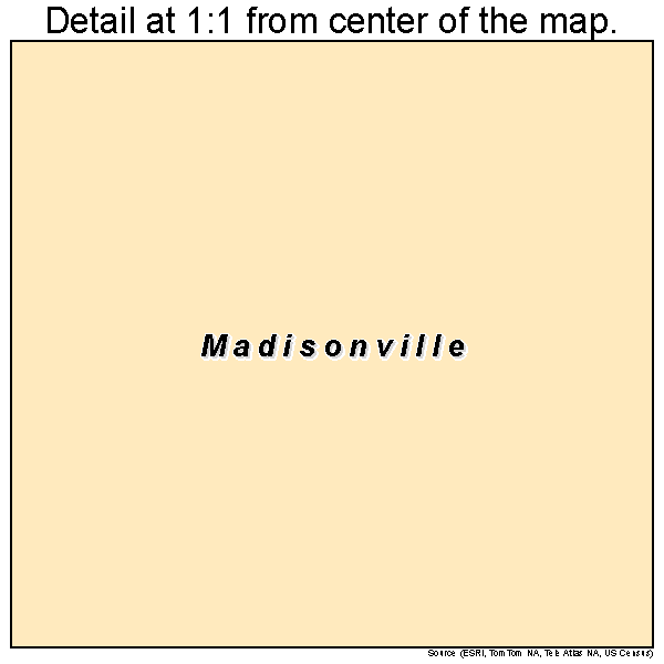 Madisonville, Louisiana road map detail