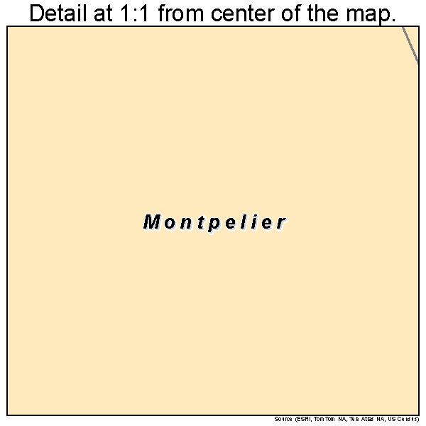 Montpelier, Louisiana road map detail