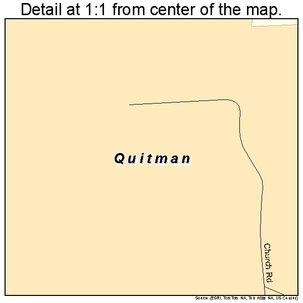 Quitman, Louisiana road map detail