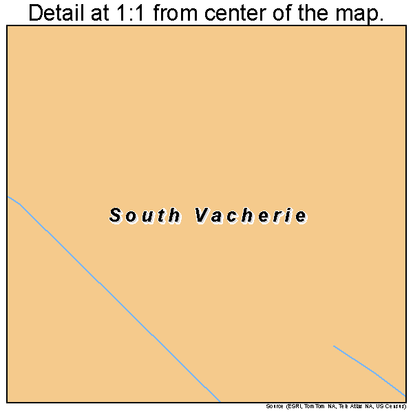 South Vacherie, Louisiana road map detail