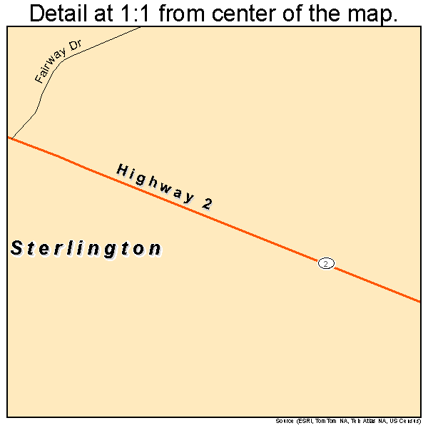 Sterlington, Louisiana road map detail