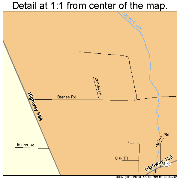 Swartz, Louisiana road map detail