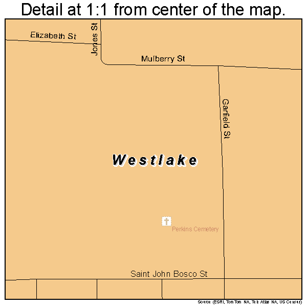 Westlake, Louisiana road map detail