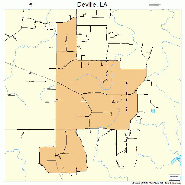 Deville, LA street map