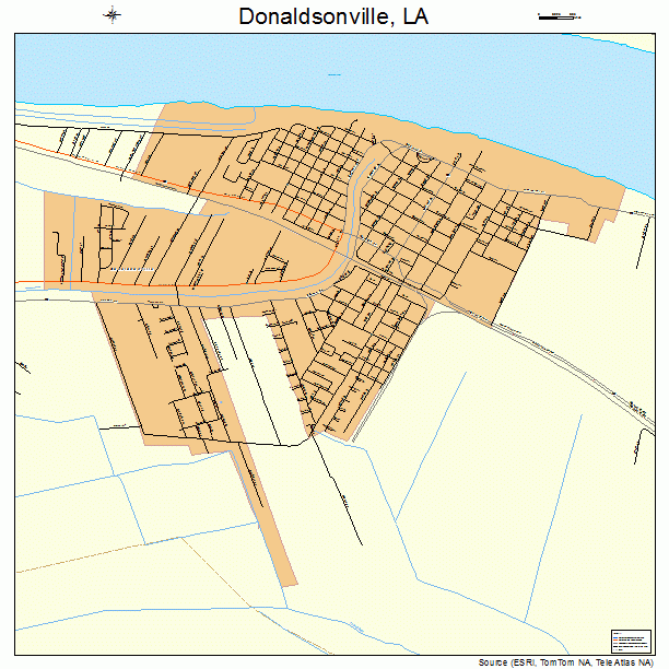 Donaldsonville, LA street map