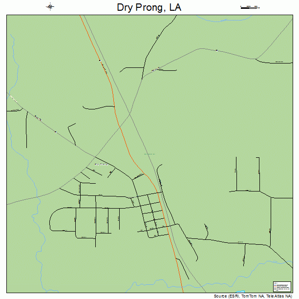 Dry Prong, LA street map