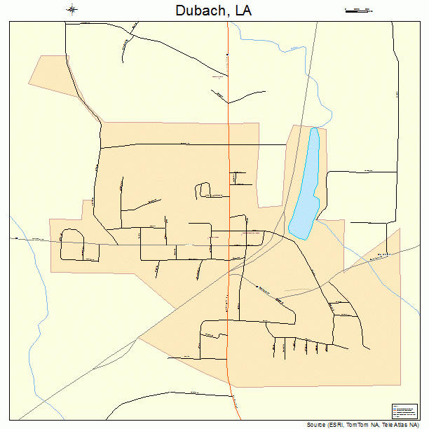 Dubach, LA street map