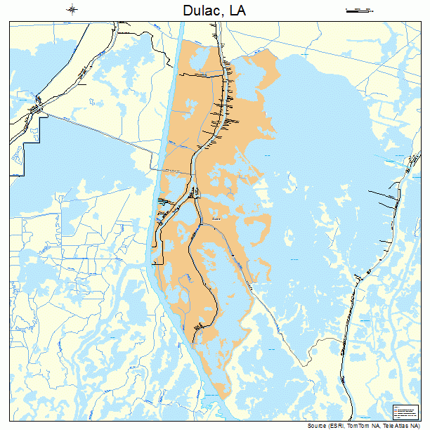 Dulac, LA street map