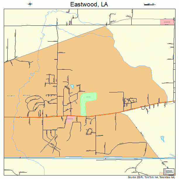 Eastwood, LA street map