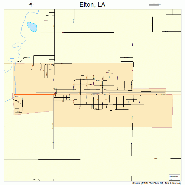 Elton, LA street map