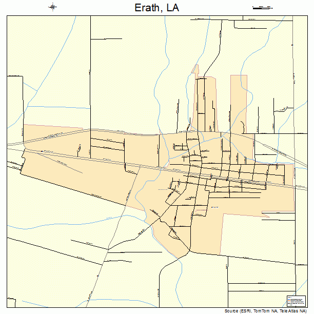 Erath, LA street map