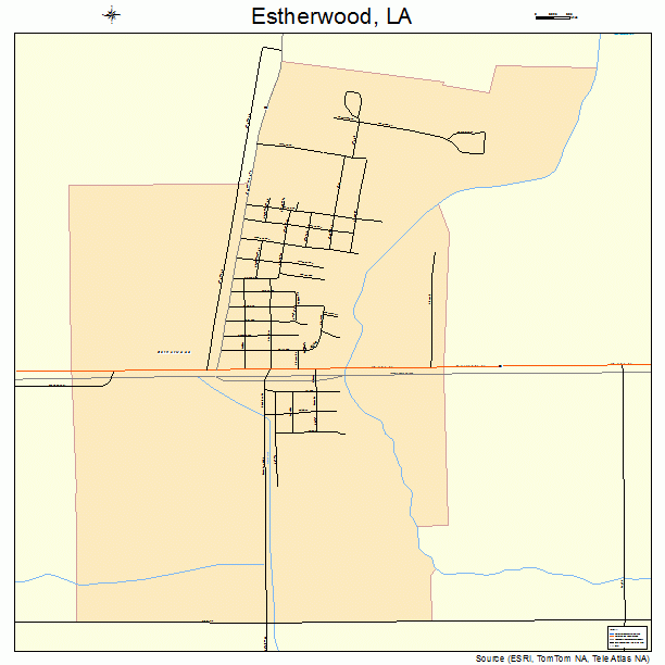 Estherwood, LA street map