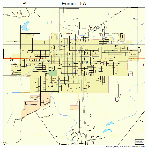 Eunice, LA street map