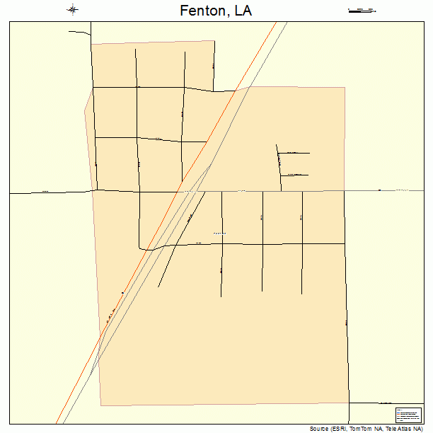 Fenton, LA street map