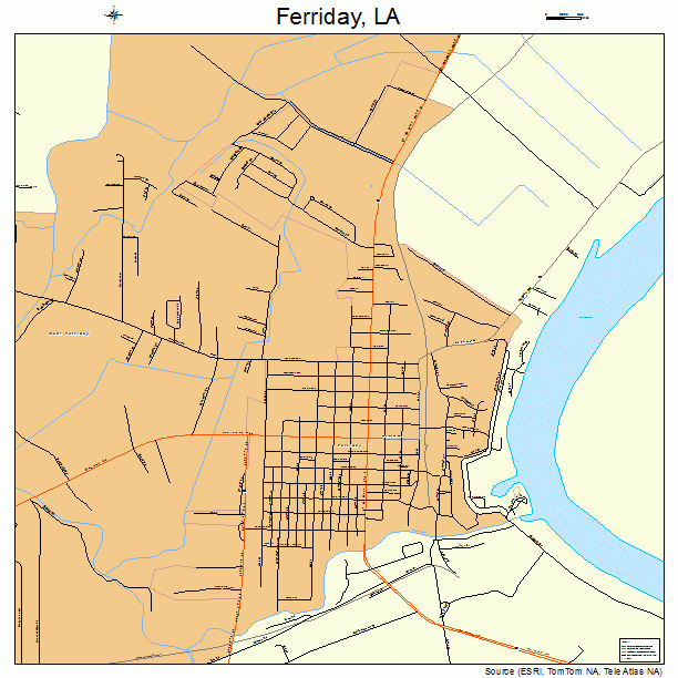 Ferriday, LA street map