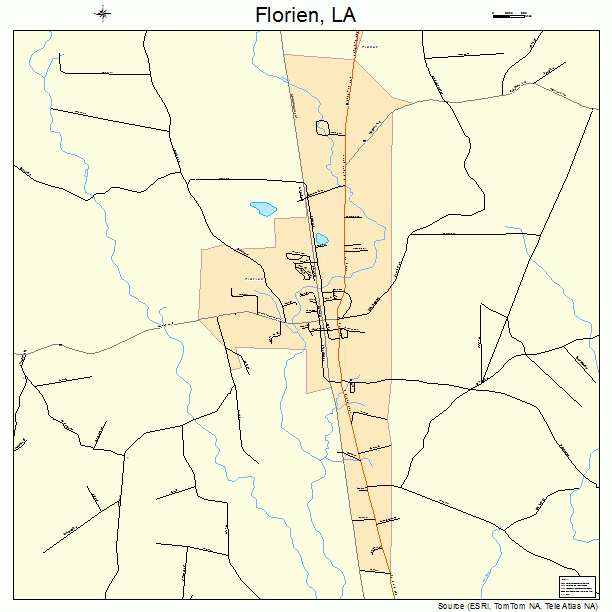 Florien, LA street map