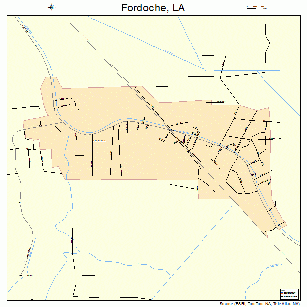 Fordoche, LA street map