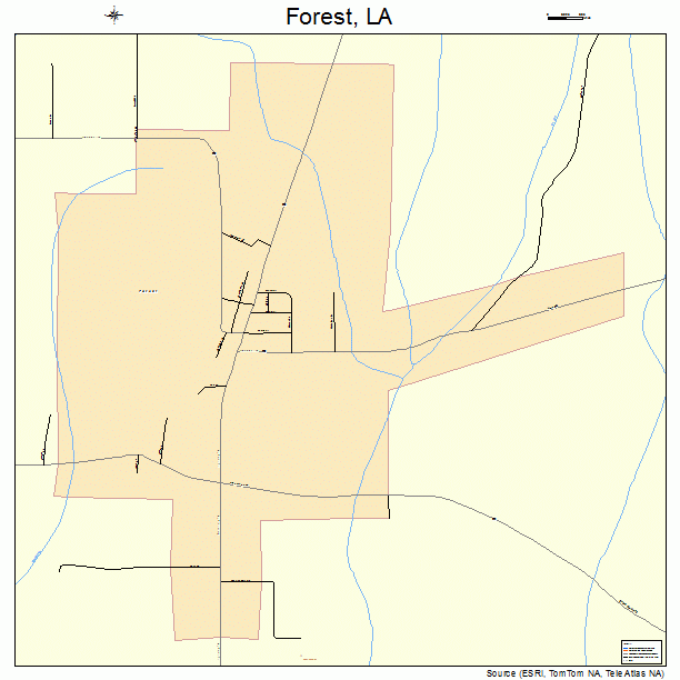 Forest, LA street map