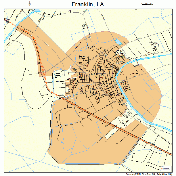 Franklin, LA street map