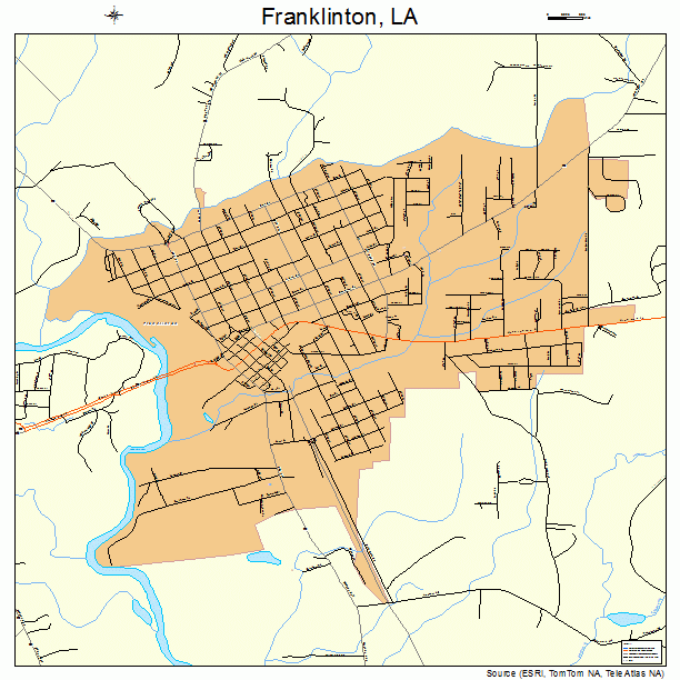 Franklinton, LA street map