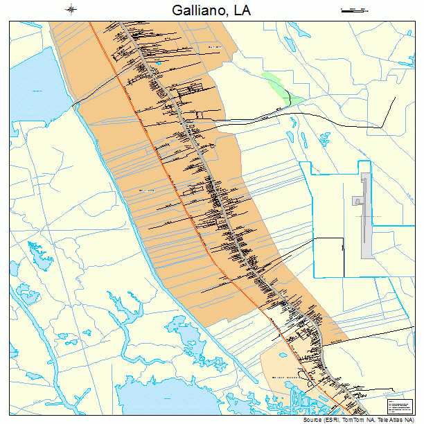 Galliano, LA street map