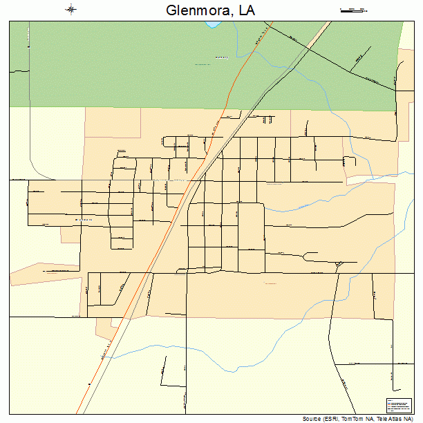Glenmora, LA street map