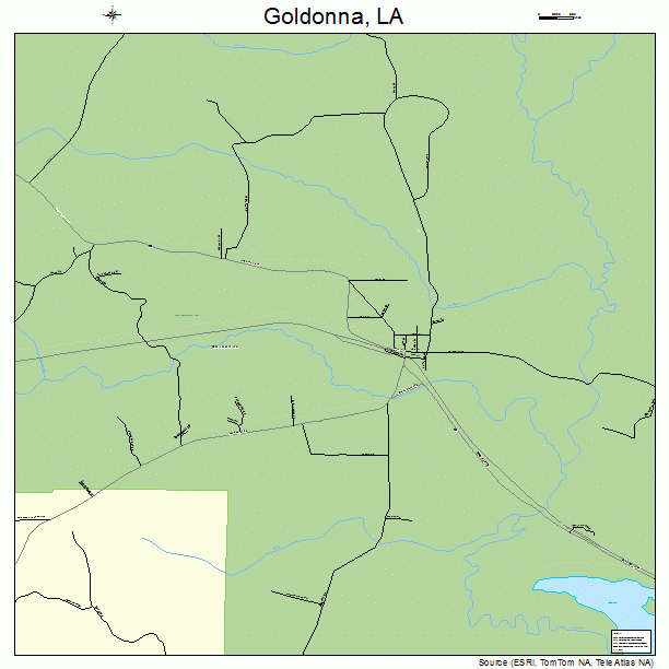 Goldonna, LA street map