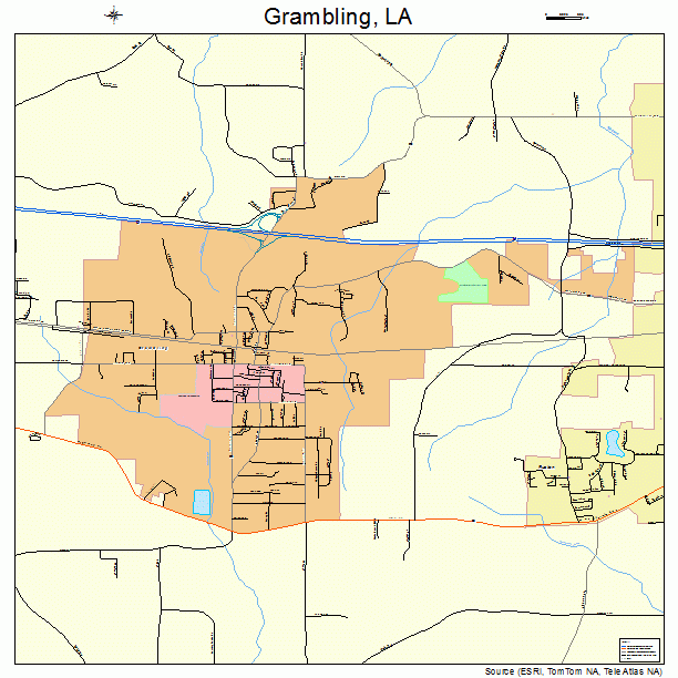 Grambling, LA street map