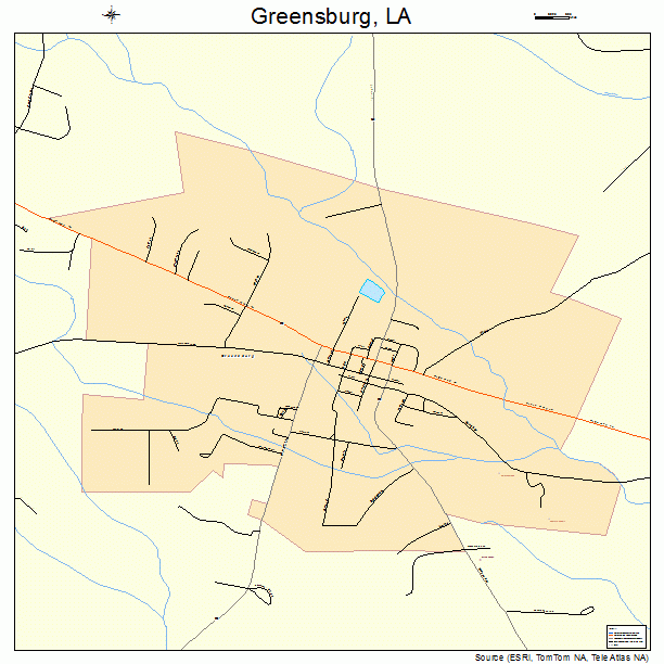 Greensburg, LA street map