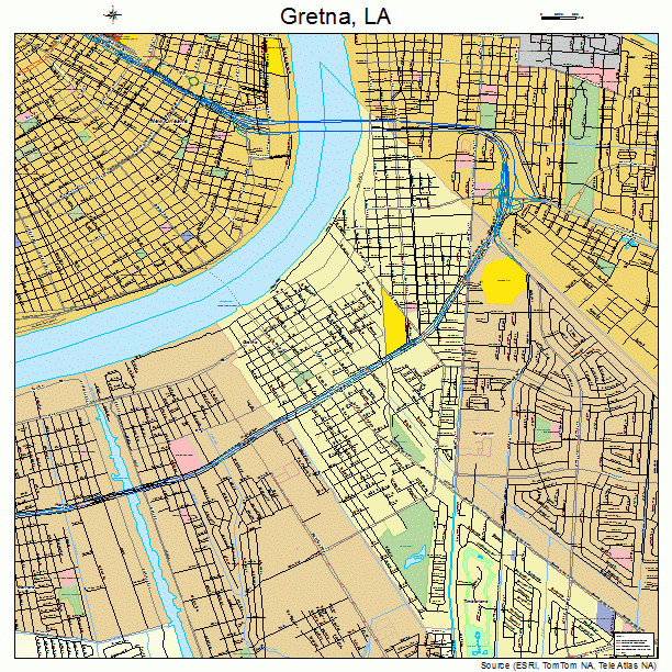 Gretna, LA street map