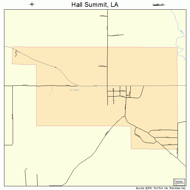 Hall Summit, LA street map