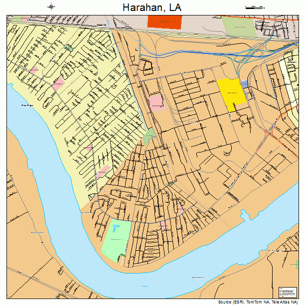 Harahan, LA street map