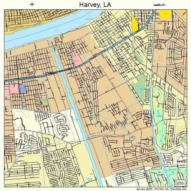 Harvey, LA street map