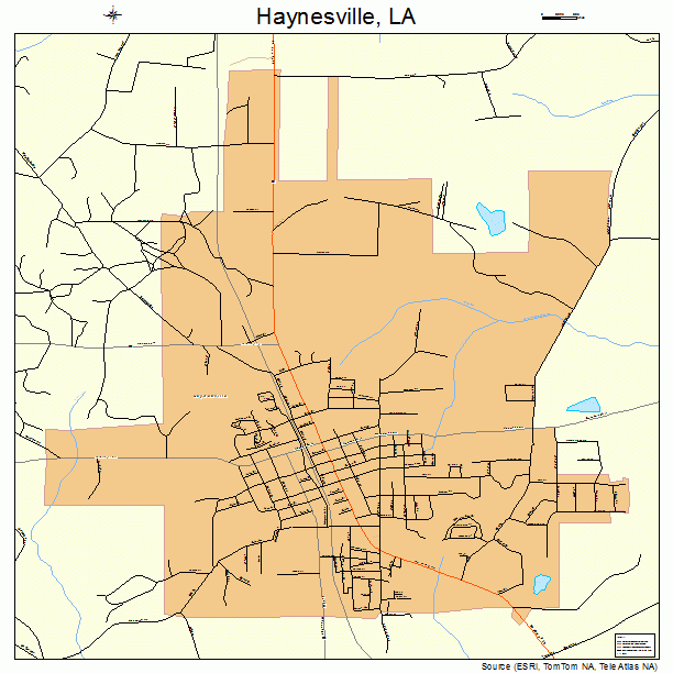 Haynesville, LA street map