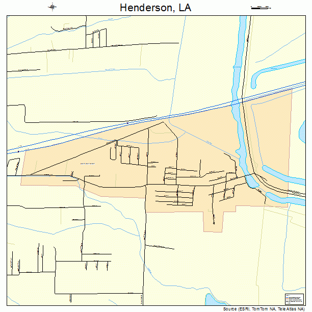 Henderson, LA street map