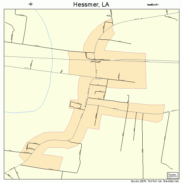 Hessmer, LA street map
